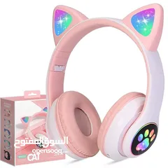  1 Cat Ear Headphone Bluetooth 3.5 Stereo Headset, STN-28 Audio Device, Noise Canceling and Microphone.