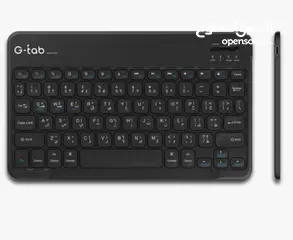  1 كيبورد لاسلكي للتابليت GTAB Wireless Bluetooth Keyboard CK2 - Black