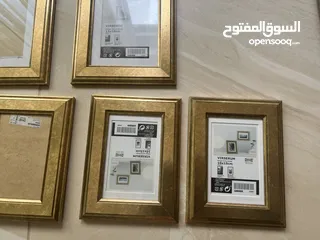  4 مجموعة براويز ايكيا مذهبة فريم عريض