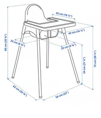 2 baby chair/high chair, safety belt with tray new ps