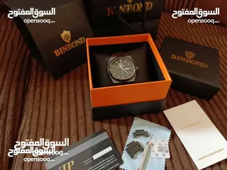  6 ساعة   ستانليس ستيل اسود BINBOND