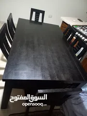  4 طاولة صفره 6كراسي