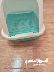  1 لتربوكس litter box وقفص جديد غير مستخدم