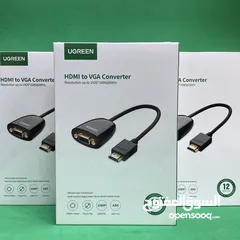  1 محول UGREEN HDMI إلى VGA موديل 40253 – حل بسيط لربط الأجهزة القديمة  HDMI to VGA adapter