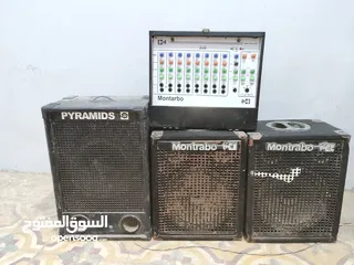  2 وحدة صوت هد مونتاربو 350 و3سماعات تايوانى  وحدة صوت هد مونتاربو 350 و3سماعات تايوانى