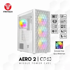  3 كيس فانتيك للكمبيوتر جديد مع اضائة اشي خرافي Fantech Aero 2 CG83 Middle Tower Case