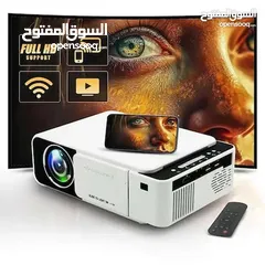  1 بروجكتر 4K نظام HD أعلى مواصفات نظام WI FI والبلوتوث اخر اصدار في سوق ويدعم جميع مداخل