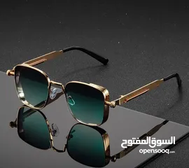  7 نظارات عصرية بإطار معدني مربع بتصميم ستيمبانك ريترو للرجال والنساء، مناسبة للمناسبات والحفلات والمهر