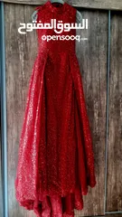  1 فستان حفلات احمر للبيع(لبسه وحده)