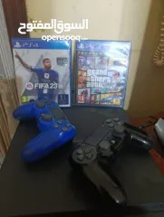 2 بلاي ستيشن 4 سليم مستعمل بحاله ممتازه 500 جيجابايت يدين اصليات خمس العاب مميزه  للاستفسار تواصل على