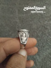  5 خاتم فضة من اهداء جامعة اليرموك