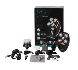  10 ماكينة  حلاقة 5 في 1 ضد الماء مزودة بشاشة VGR V-316 حلاقه ماكنه الحلاقة شعر الراس حلاقة اللحيه