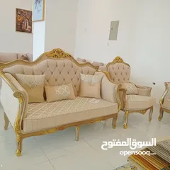  2 طقم خشب زان طبيعي مصري (حور العين للاثاث المصري المصري)