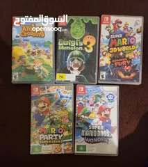  3 نينتندو سويتش مع 5 العاب وأيد و شاحن