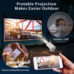  7 Universal HY300 Ultra HD High Dynamic Range 180 Degree Flip Portable Projector بروجكتور محمول