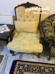  6 طقم كنب زان 7 مقاعد + طاول وسط زان