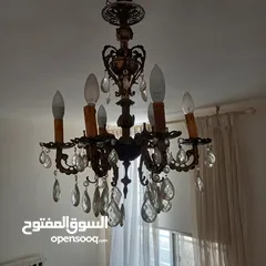  1 ثريا نحاس قديمه 6 شعل