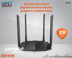  6 راوتر موديم موسع شبكة تندا tenda واي فاي