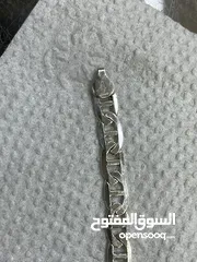  14 اسوارة فضة رجالي عيار 925 إيطالي حجم كبير وزن 11.84 جرام