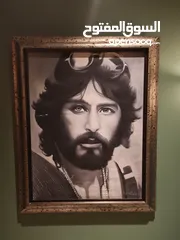  1 لوحة فنية رسم ،فريم  خشب اصلي