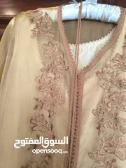  2 قفطان مغربي اصلي قياس واحد مناسب لكل الاحجام تكريز يدوي جديد للبيع