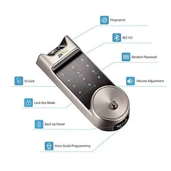  2 قفل ذكي  مناسب لجميع الابواب   Smart Lock  ZKTeco AL40B يعمل عن طريق البصمة