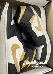  5 Air Jordan 1 Mid "White/Pollen/Black" sneakers original 100%