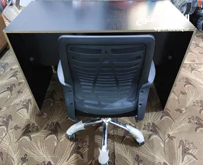  3 مكتب خشبي اسود لامع فخم