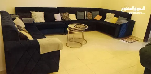  1 تم تنزيل السعر .... طقم كنب متحرك 5 قطع  حرف L + ثلاثيه + ثنائيه يعني 14 مقعد  تفصيل ومش تجاري +