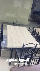 7 Dining Table Marble and Wood