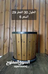  2 قواوير ميناوي للزراعة شغل يدوي بلاستيك ملبس خشب سويد مثبت ببراغي