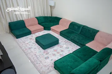  2 Mah Jong style Majlis Sofa