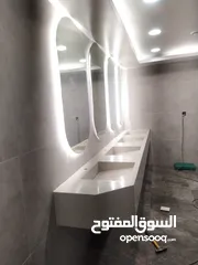  3 كونترات استقبال ومغاسل كوريان رخام صناعي  Reception counter  and kitchen