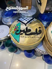  12 طقم دف جلد ثلاث احجام مشغول رسم ع الوجه