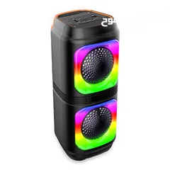  6 سماعات سبيكرز وايرلس مضيئة Speakers ABS-2402 USB Bluetooth RGB