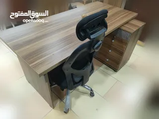  3 مكتب مدير مع جانبية وادراج وطاولة وسط توصيل مجاني داخل عمان والزرقاء
