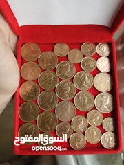  7 مجموعه عملات معدنیه قدیمیه elizabeth old coins