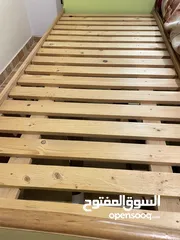  2 تخت مفرد تفصيل خشب زان