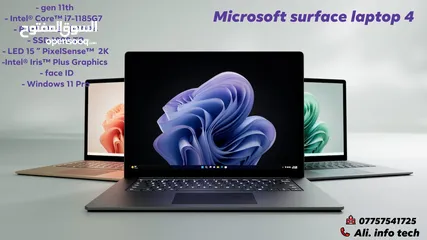  1 الوصف ' Microsoft Surface Laptop Gen 11'  Core i7-1185G7'  RAM 32GB' HARD1000TB '15.9 Inch