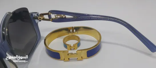  7 طقم اكسسوارات ستاتي فرنسي  غايه في الروعه والجمال نظاره هيرمز فرنسيه وسواره وخاتم هيرمز جديد..