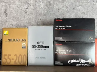  1 عدسة55-250 جديدة للبيع Canon
