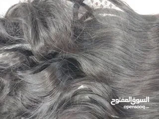  8 بواريك شعر طبيعي + وصلات شعر 4 قطع 50 دينار