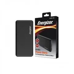  6 Energizer power bank 10000mah UE10054 بور بانك باللونين الأبيض والأسود