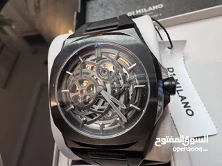  3 MEN'S SKELETON RUBBER BLACK   EDITION  WATCH  ساعة يد رجالي