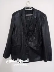  6 جاكيت رجالي جلد اصلي طبيعي 100 ٪ بحالة جيدة جدا 100% Genuine Leather Men's Jacket جلد اصلي طبيعي