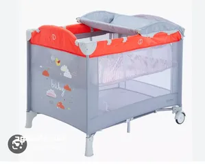  1 سرير للاطفال متنقل مفيد في السفر مع طاولة تغيير من جونيور Portable Baby Bed  Useful for travelling