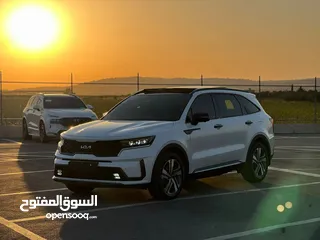  4 كايا سورينتو /2022 فل الفل  فتحة سقف بانوراما  4x4 ///240Hp بنزين + كهرباء  ( Haybrid) 1600cc
