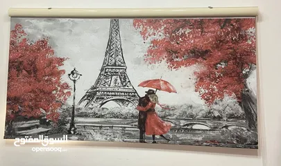  4 ستائر رول و زيبرا تركية الصنع و رفوف مع مرآة خشب ثقيل تفصيل