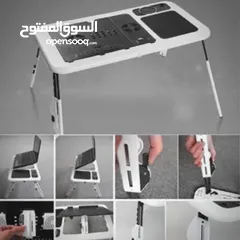  8 طاولة لابتوب مميزة مع تبريد مروحتين قابلة للتمدد