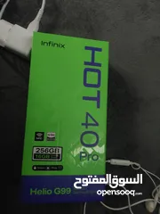  4 انفينكس HOT 40 PRO  256 GB 16 GB RAM معالج Helio G99 قوي جدا عالالعاب الجهاز استعمال اسبوع واحد فقط